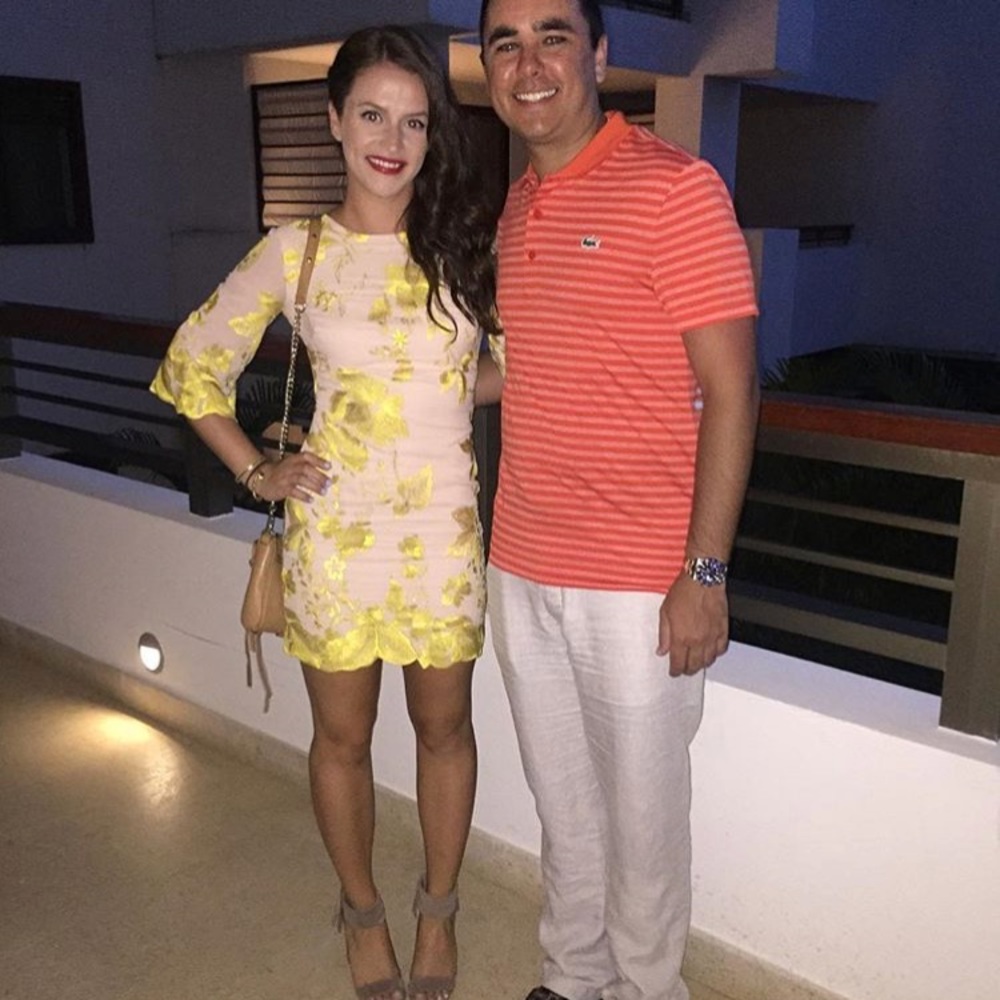 Dress The Population Yellow Mini Dress Size XS